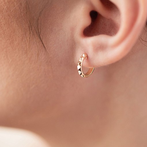 Серьги - пусеты "Mona" в желтом золоте c08379 5