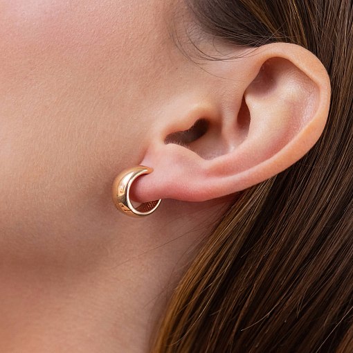 Серьги - кольца в красном золоте с07060 7