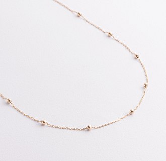 Колье "Шарики" в желтом золоте mini кол02649