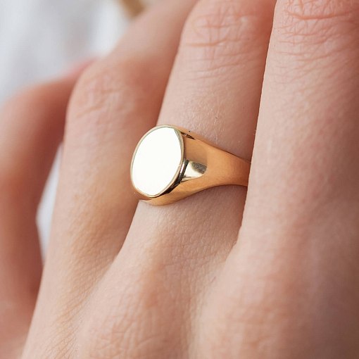 Печатка в жовтому золоті (можливе гравіювання) к07198 13