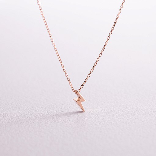 Колье "Молния" в красном золоте кол02296