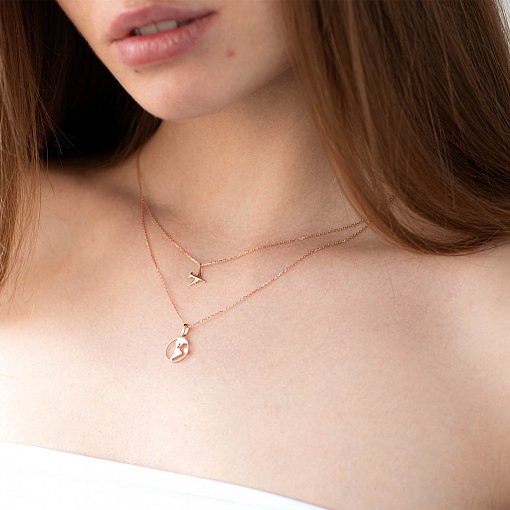 Кольє в червоному золоті 