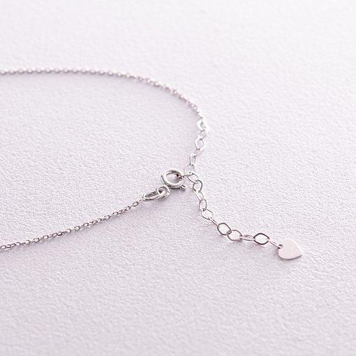 Двойное золотое колье "Украинка" (синие и желтые фианиты) кол02338 5