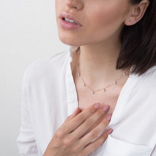 Кольє Весна в червоному золоті кол01427 3