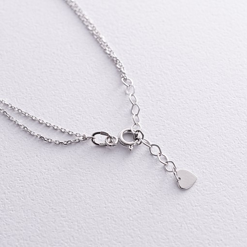 Браслет "Сердце" в белом золоте б04550 5