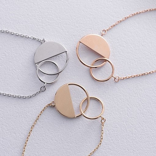 Золотой браслет "Переплетение" б04374 16