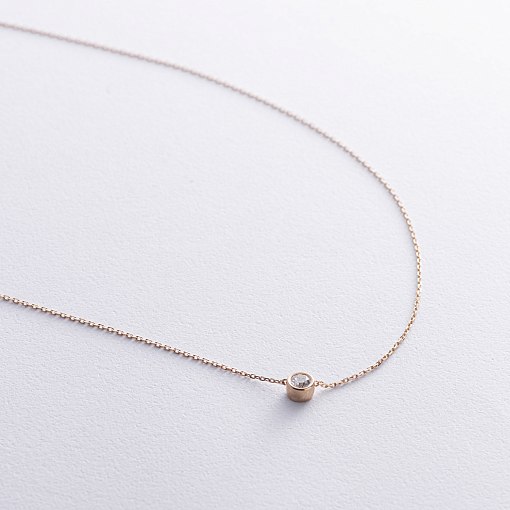 Кольє у жовтому золоті з діамантом 719123121 2