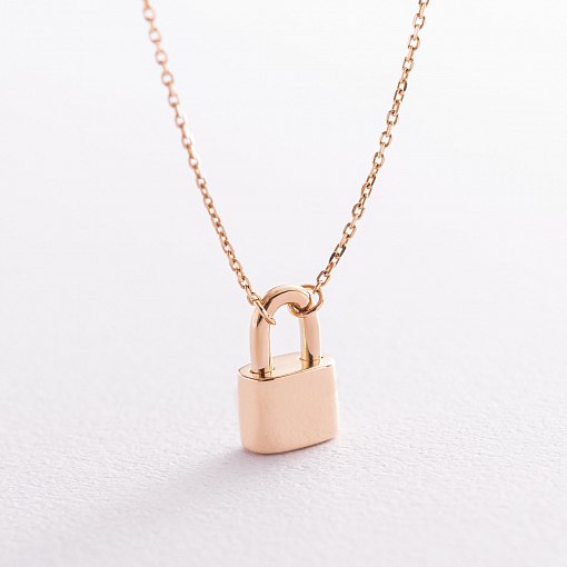 Колье "Замочек" в желтом золоте кол01895