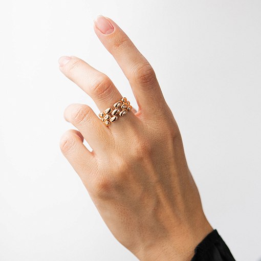 Кольцо "Charlie" в красном золоте к08370 6