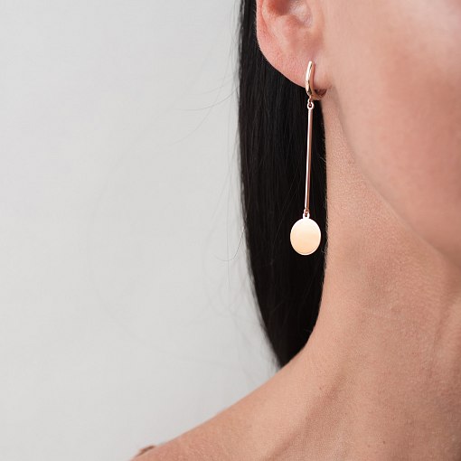 Золотые серьги Гармония с06354 3