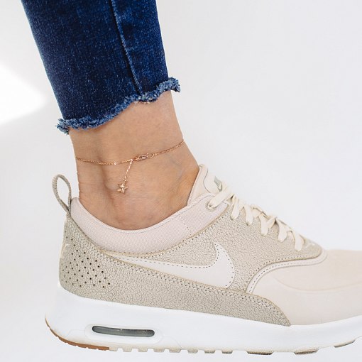 Золотой браслет Падающая Звезда на ногу б03605 6