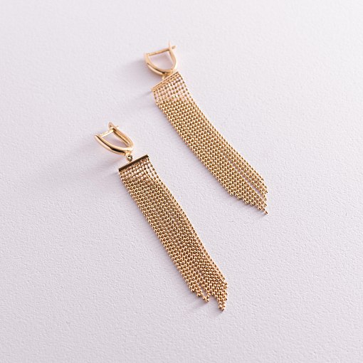 Золотые серьги "Водопад" с04558 5