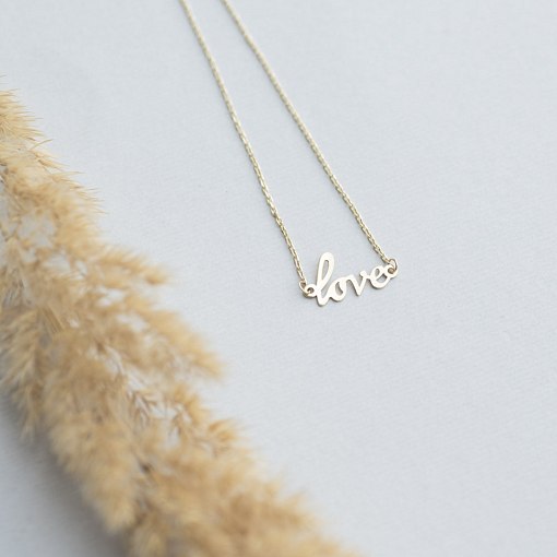 Золотий браслет Love на ногу б03685 5