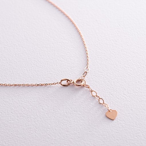 Двойное колье "Шарики" в красном золоте кол02346 6