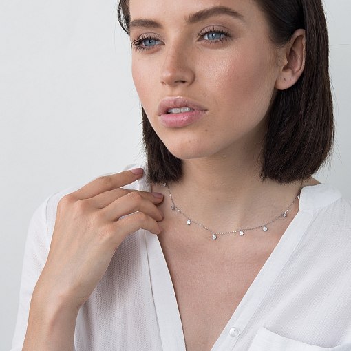 Кольє Весна в білому золоті кол01397 4