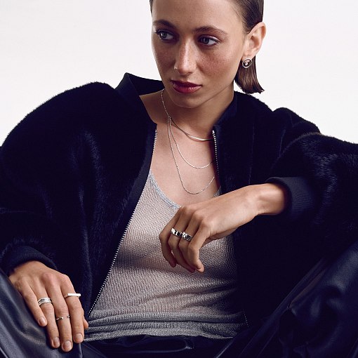 Каблучка в білому золоті (можливе гравіювання) к07452 9