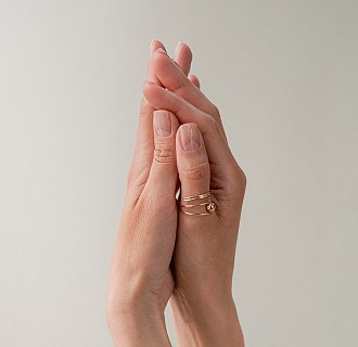 Кольцо "Шарик" в красном золоте к08280 №2