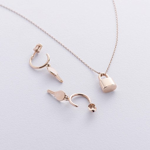 Колье "Замочек" в желтом золоте кол01895 10