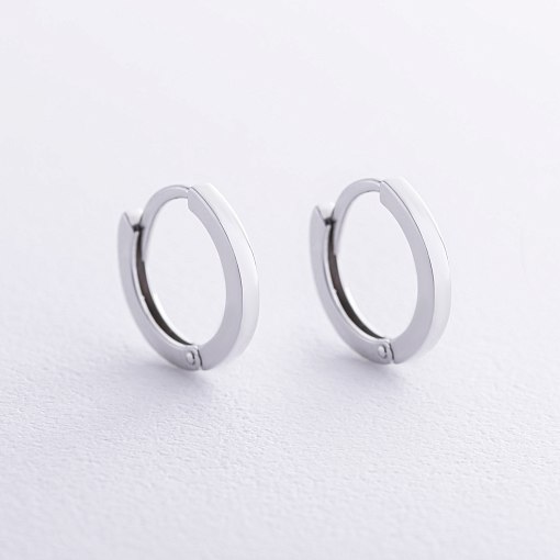 Серьги-кольца в белом золоте с08731