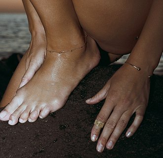 Кольцо "Рейчел" с шариками (желтое золото) к07333 №18