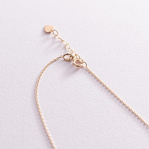 Колье "Ласточки" в желтом золоте кол02022 4