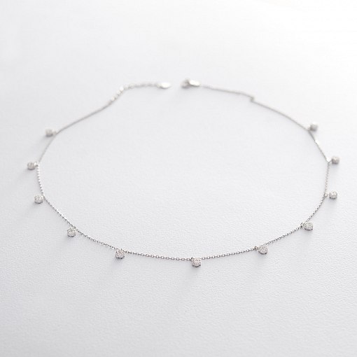 Кольє Весна в білому золоті кол01397