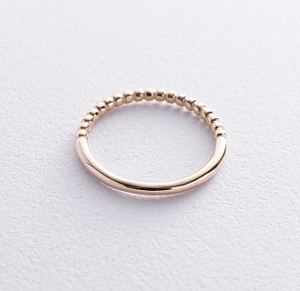 Шариковое кольцо "Одри" в желтом золоте к07597 №4