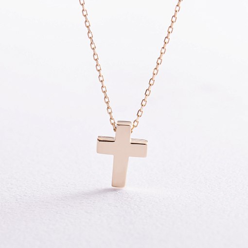Колье "Крестик" в желтом золоте кол02268 3