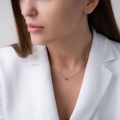 Колье "Шар" в красном золоте (0.5 см) кол01760 8