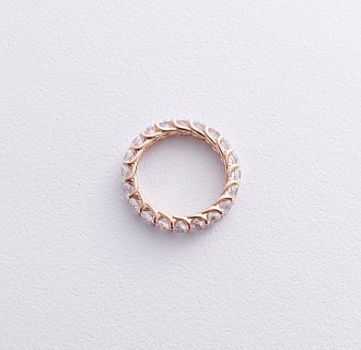 Золотое кольцо с дорожкой камней (фианиты) к08163 №3