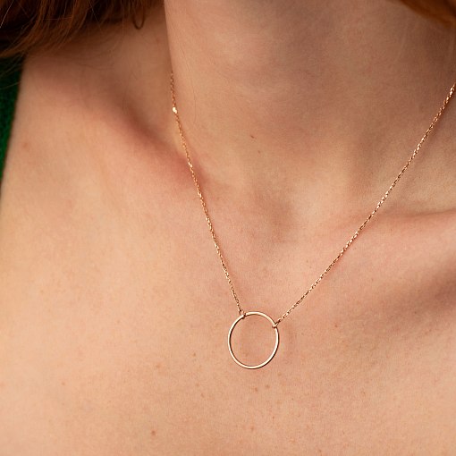 Колье "Круговорот" в красном золоте кол01733 2