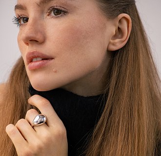 Кольцо "Megan" в белом золоте к08182 №4