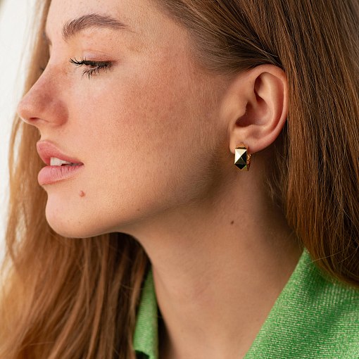 Серьги - кольца "Anna-Lisa" в желтом золоте с09009 2