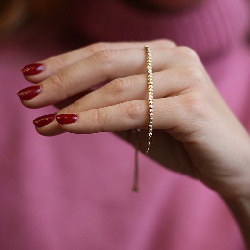 Кульковий браслет з жовтого золота б04301 8