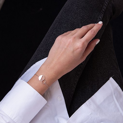 Золотой браслет "Переплетение" б04735 2