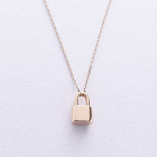 Колье "Замочек" в желтом золоте кол01895 8