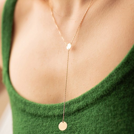 Кольє Монеточка в червоному золоті (можливе гравіювання) кол01479 5