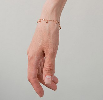 Браслет "Шарики" в красном золоте б05591 №7