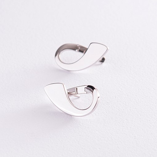 Серьги "Шарлотта" в белом золоте с08009