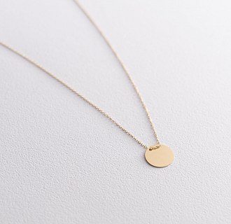Колье "Сердечко" в желтом золоте кол01700с