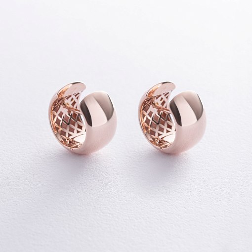 Серьги - кольца в красном золоте с07886 3