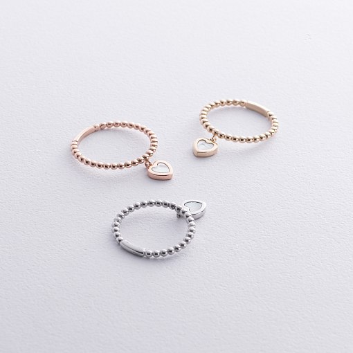 Кулькова золота каблучка 