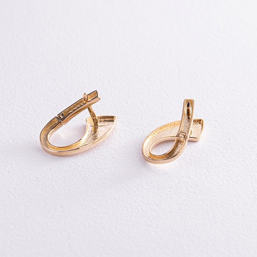 Серьги "Шарлотта" в желтом золоте с08008 4