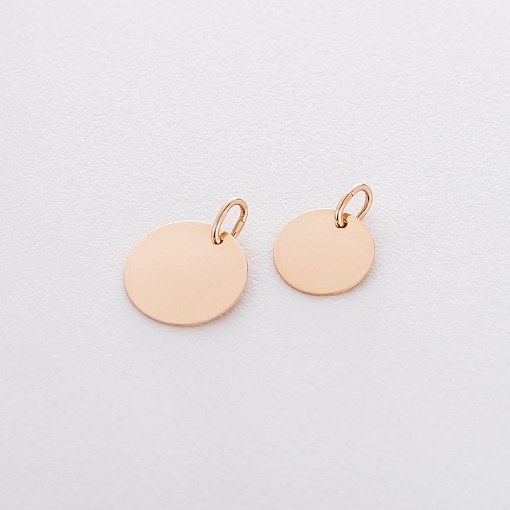 Кулон для гравировки в красном золоте (14 мм) п03101 3