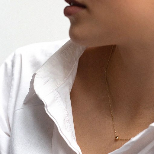 Колье "Шар" в желтом золоте (0.5 см) кол01759 5