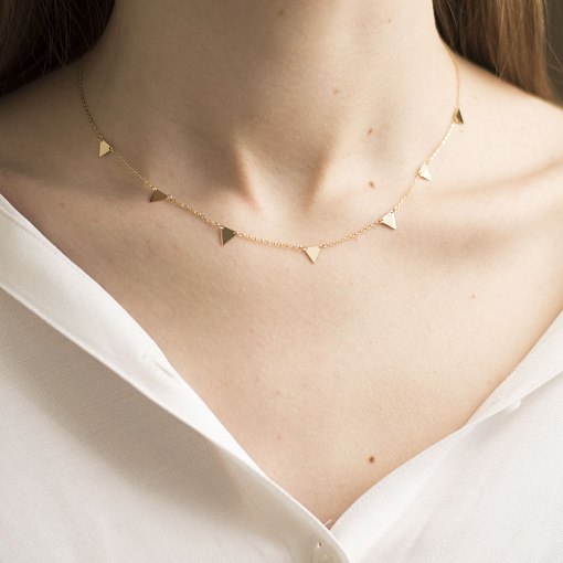 Колье Лучи солнца в красном золоте кол01455 4