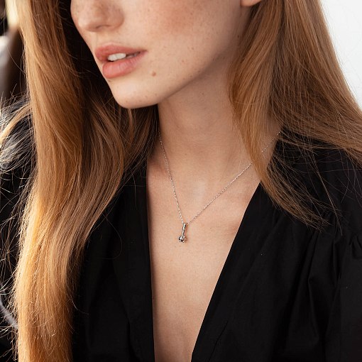 Колье "Булава" в белом золоте кол02251 5