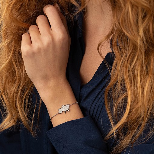 Золотой браслет "Украина" с бриллиантами 528341121 2