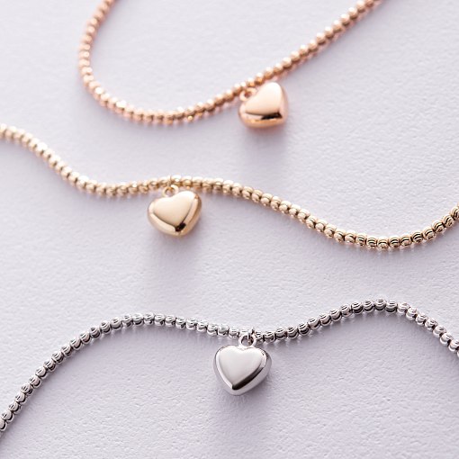 Золотий браслет Освідчення в червоному золоті б03106 9