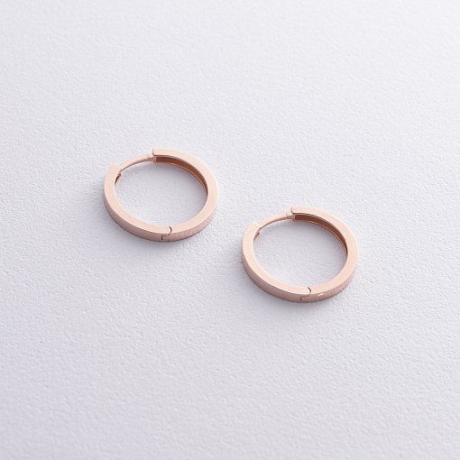 Золотые серьги - кольца с07566 4